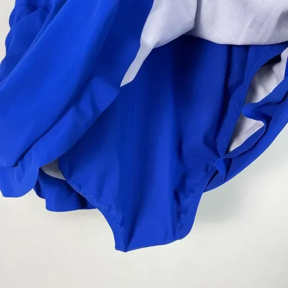 Gottex Profile Size 6 Bandeau Swim Dress One Piece Swimsuit NEW Blue - Picture 13 of 14